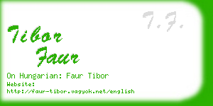 tibor faur business card